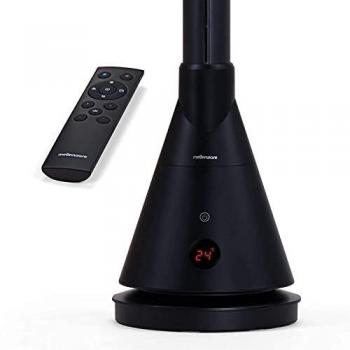 Mellerware - Ventilador Calefactor Air Power Warm&Cold 1800W+30W| 2en1 | 9 Velocidades | Silencioso | Temporizador 8h | Pantalla Táctil Mando a Distancia | Modo Noche | 15m2 | Negro