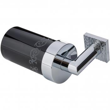 Pomdor - Portacepillos rigato cromo - negro deco heritage