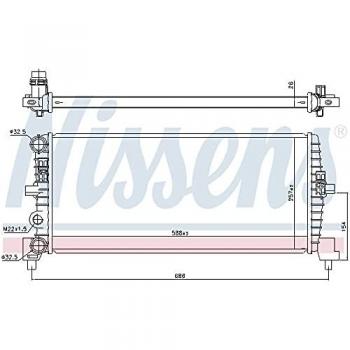Radiador de refrigeración del motor NISSENS 606239