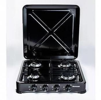 Ravanson K-04TB Encimera de Gas Negro 4 Quemadores/Zonas 49.5 cm