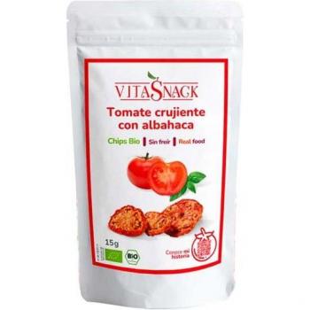 Tomate crujiente y albahaca Vitasnack - Delicioso snack de hortalizas natural con sabor a tomate y albahaca