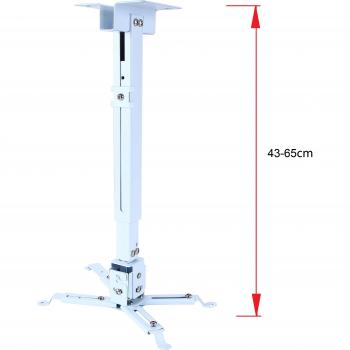 Soporte de Techo Universal Ajustable para Proyector con Juego Completo de Tornillos