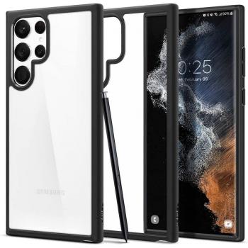 Spigen Ultra Hybrid Galaxy S22 Ultra - Funda Negra Transparente