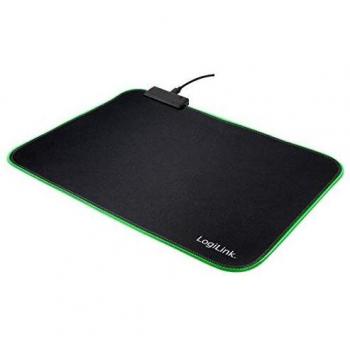 Alfombrilla para Ratón LogiLink ID0183 Gaming con Iluminación LED RGB y Base Antideslizante - Negro