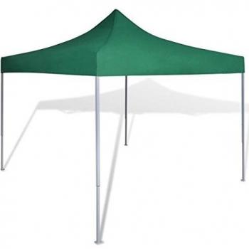 vidaXL Tienda Plegable de Jardín Acero Poliester PVC Verde Carpa Pérgola Patio