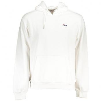 Chic White Cotton Blend Hooded Sweater - XS