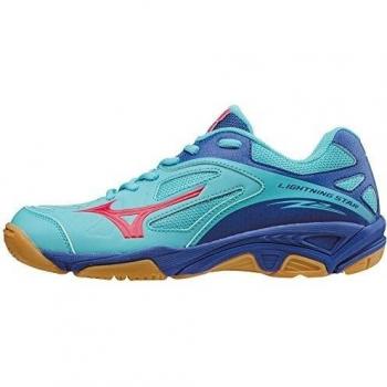 Mizuno Lightning Star Z Jnr, Zapatillas de Voleibol Unisex niños, Azul Capri Divapink Dazzlingblue, 38.5 EU