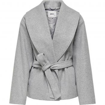 Only Augusta Life Short Women's Coat Light Grey Melange