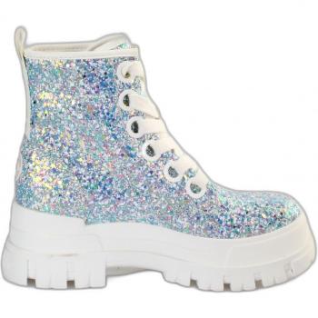 Botines de mujer Buffalo Aspha con cordones y altura alta