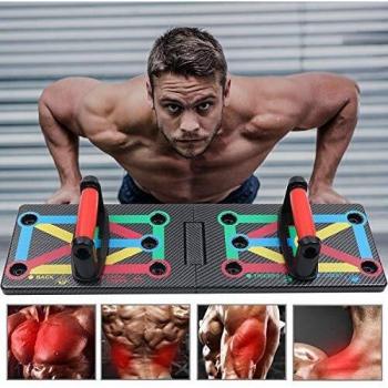 GLKEBY Push Up Rack Board, 12 en 1 Equipo Multifuncional Plegable para Ejercicios en el hogar, Marco de Entrenamiento portátil Push-up, Utilizado para Hombres, Mujeres, Entrenamiento en el hogar