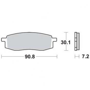 Juego de pastillas de freno TRW MCB549SI Sinter Offroad 90,8x30,1x7,2mm