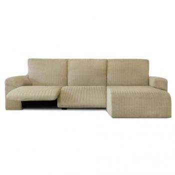 Funda para Chaise Longue de Brazo Corto Derecho Eysa JAZ Beige 120 x 120 x 360 cm