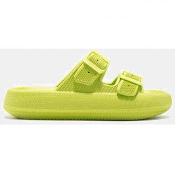 Sandalias de niña tipo sandalia con doble hebilla en color limón