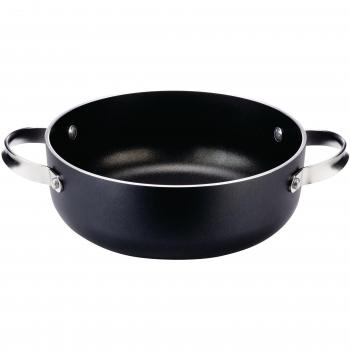 Alessi SG120/24 Rondin, Aluminio, Negro, 24 cm