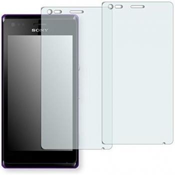 2 x Golebo protector para pantalla para Sony Xperia M Crystal Clear, invisible. Fabricado en Alemania