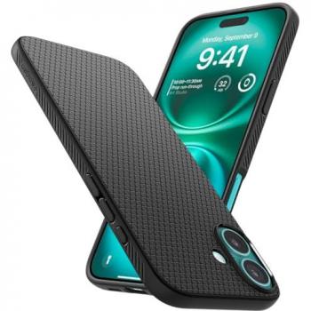 Funda Spigen Liquid Air para iPhone 16 Plus - Negro Mate