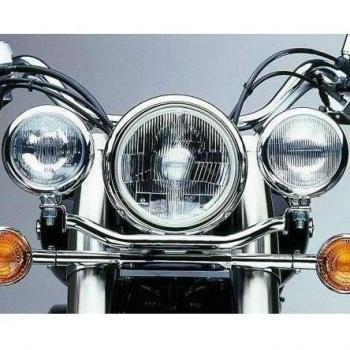 Lámpara plana adicional para Yamaha XVS 1100 drag star Classic 01 - 07, cromo