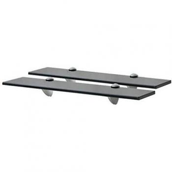 vidaXL Floating Shelves 2 pcs Glass 50x10 cm 8 mm