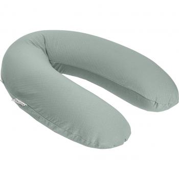 Cojín de maternidad y lactancia Doomoo Buddy Tetra Jersey Verde, ultra confort, certificado Oeko-Tex