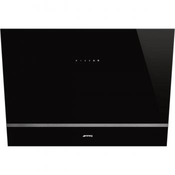 Campana decorativa Smeg KV28N de 80 cm, vidrio negro, 4 velocidades, clase energética A