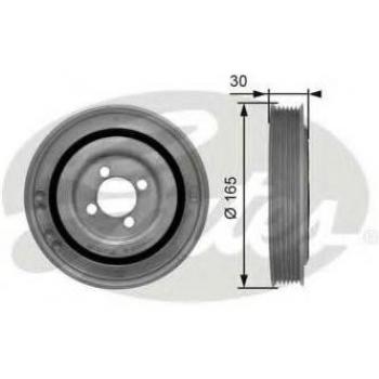 Polea de cigüeñal GATES TVD1032 para OPEL Astra, Corsa, Meriva, Combo, Agila, Tigra y FIAT Punto, Tipo, Panda, 500, Fiorino, Doblo, Idea