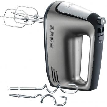 SEVERIN HM 3832 Batidora Amasadora con cable en espiral, 400 W aproximadamente, color plateado y negro