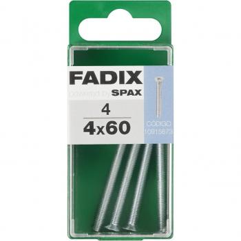 CAJA S 4 uds. TORNILLO MÉTRICA CABEZA PLANA M 4x60mm FADIX