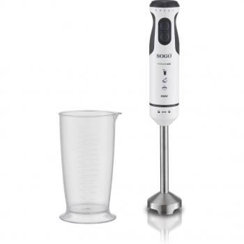 Batidora de Mano Sogo 600W con Vaso de 700ml y 4 Cuchillas de Acero Inoxidable