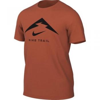 Camiseta de Trail Running Dri-FIT Nike para Hombre, Manga Corta, Color Naranja, Talla L