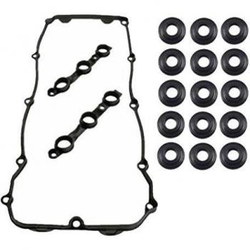VALVE COVER GASKET SET With 15-Pieces Valve Cover Bolt Grommets For BMW 325 328 330 525 528 X5 15-33077-01 11 12 9 070 990 208 06011 071 1pc 11129070990 15pcs 11121726537