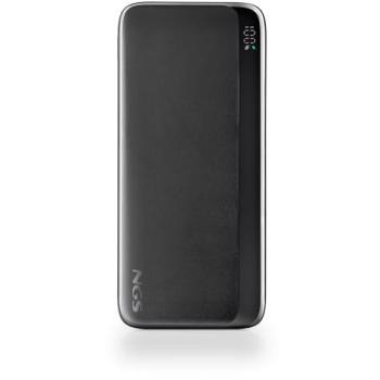 Batería Externa Portátil NGS Quiz 20 de 20000 mAh y Carga Rápida de 22,5W con Pantalla LED - Compatibilidad Universal en Negro