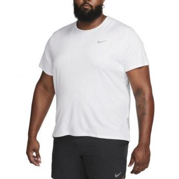 Nike Dri-Fit Miler UV Running Shirt Men - White - Size: Small