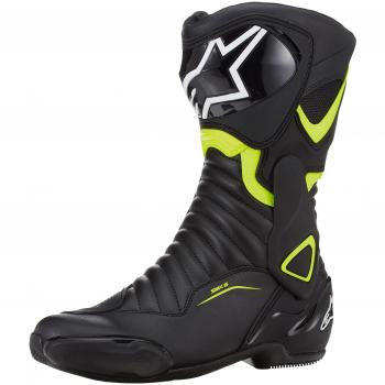 Alpinestars SMX 6 V2 Black/Fluorescent Yellow Motorcycle Boots