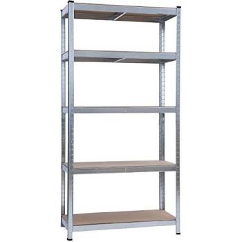 Estantería de acero Brixo Silver 5 niveles MDF entrelazados 150 kg