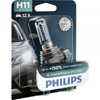 Bombilla H11 Philips X-tremeVision Pro150 12V 55W Halógena de carretera