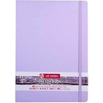 Cuaderno de Bocetos A4 140 g/m² 80 Hojas Color Violeta Pastel