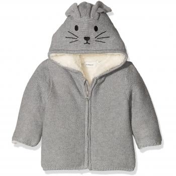 NAME IT Nbnugino Ls Knit Jacket, Chaqueta para Bebés, Gris