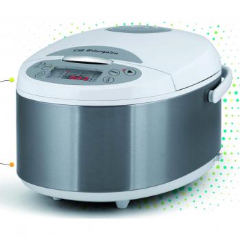Orbegozo MCP 5000 – Olla programable, 5 litros de capacidad, 12 programas, cubeta antiadherente, temporizador 24 horas, recetario, 860 W