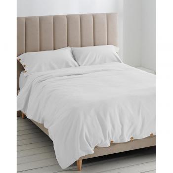 Funda nórdica Alexandra House Living Suiza Blanco Cama de 150/160 3 Piezas