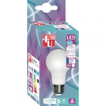 4U 461460 Garza - Bombillas LED Estándar, Luz Fria 6500K, Casquillo E27, 9W 810 lúmenes