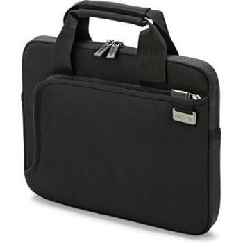 DICOTA 15-15,6 Pulgadas Smart Skin, Funda para Ordenador portátil y Tableta, maletín Ligero de Carga Superior para portátil con Asas, Negro