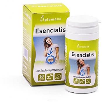 Plameca Esencialis 60 Cápsulas Vegetales - Probiótico Reparador Intestinal con Saccharomyces Boulardii, Coral Marino, Calcio y Zinc, Sin Gluten