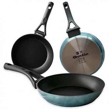 Quttin - Sartén Antiadherente de inducción Venus con Mango. Para todo tipo de cocinas. Aluminio Forjado Doble Capa. Resistente Duradera Calidad. Color Azul. Sartén 30 cm.