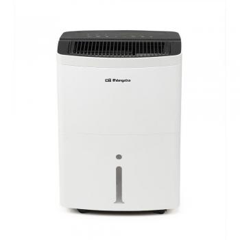 Deshumidificador ORBEGOZO DH2075 20L, capacidad de deshumidificación de 20 litros por día, tanque de agua extraíble de 2 litros, indicador de nivel de agua, función automática de apagado, diseño compacto