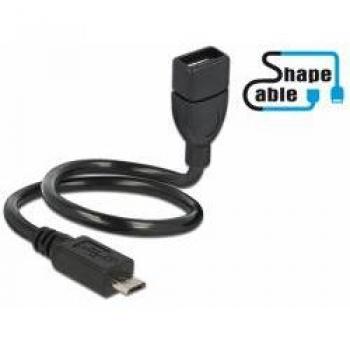 Cable USB 2.0 Micro-B Macho a USB 2.0 Tipo A Hembra OTG, 0.35 m
