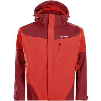 berghaus Arran Chaqueta Impermeable, Hombre, Volcano/Red Dahlia, Medium