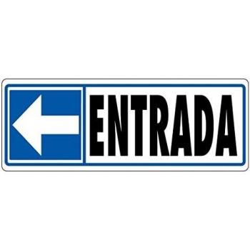 PLACA SEÑAL ADHESIVA -ENTRADA IZQUIERDA-