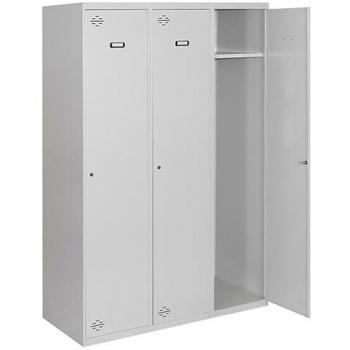 Taquilla Metálica SimonLocker Profesional Desmontable, 3 Puertas, 1800x900x500 mm, Color Gris