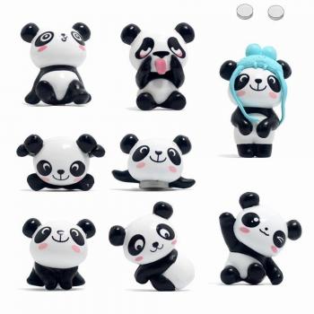 Imanes de frigorífico,8 Piezas Panda Imanes Nevera Refrigerador Extrem Fuerte para pizarra, nevera, mapa y calendario
