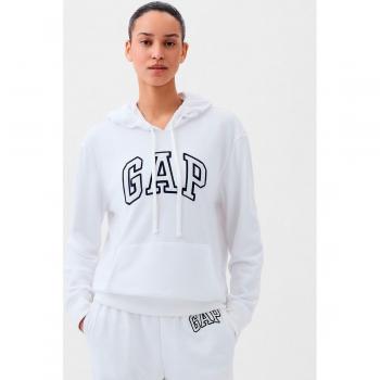 Sudadera de mujer con capucha y logo GAP, ajuste regular, color blanco